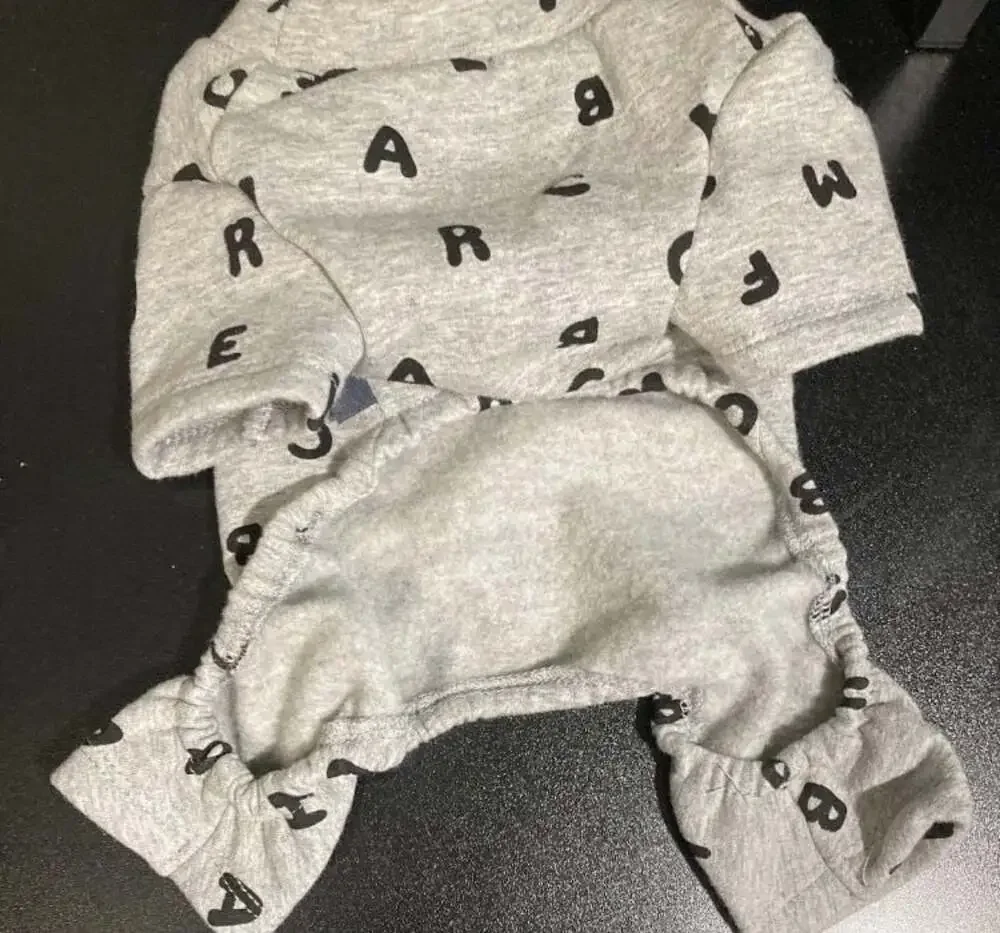 Small Dog Jumpsuit/Pajamas  Cotton Soft Warm Cute Letters Printed